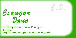 csongor dano business card