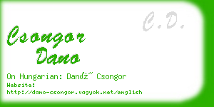 csongor dano business card